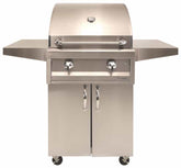 Artisan American Eagle 26" Cart Grill front view showcasing its stainless steel finish and powerful burners.