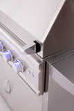 Close-up of Summerset TRL 38" Built-in Grill's stainless steel U-tube burners for efficient grilling.