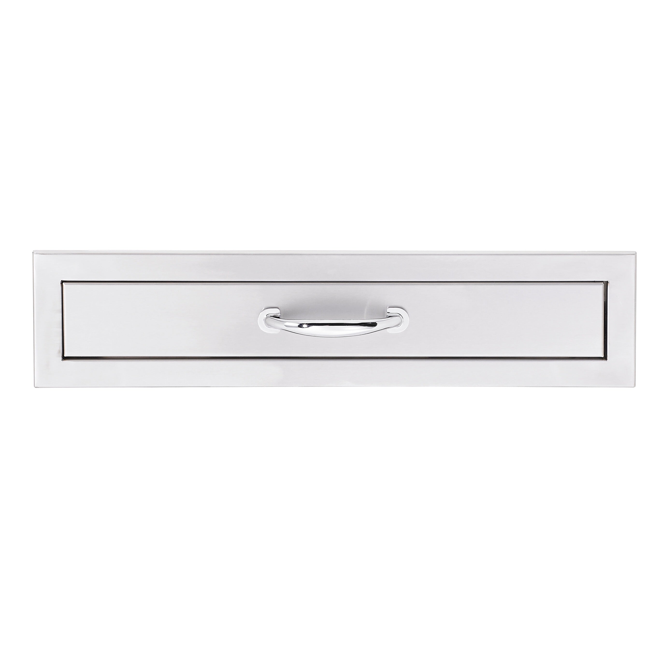 Summerset 26" Stainless Steel Utensil Drawer showcasing durable #304 stainless steel construction, perfect for outdoor kitchen efficiency.