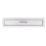 Summerset 26" Stainless Steel Utensil Drawer showcasing durable #304 stainless steel construction, perfect for outdoor kitchen efficiency.