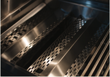 Close-up view of Bonfire Whistler 4 Drop-In Grill showing control panel and features for grilling.