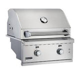 Broilmaster Built-In Stainless Steel Gas Grill 26" cooking area with natural gas setup.
