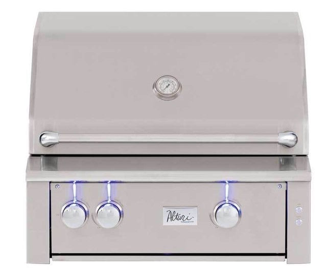 Summerset Alturi 30" Built-in Grill showcasing the durable #304 stainless steel construction and main burners.