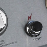 Broilmaster P3SX Grill showcasing its durable stainless steel features, including two-piece cooking grids, a powerful Bowtie Burner, and smoker shutter for ultimate grilling experience.