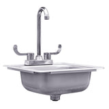 Summerset 15 x 15 Stainless Steel Drop-in Sink showcasing the sleek design and chrome plated faucet.