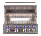 Bonfire 4 Drop-In Grill 32 inch with natural gas configuration, emphasizing its spacious 608 square inch cooking area.