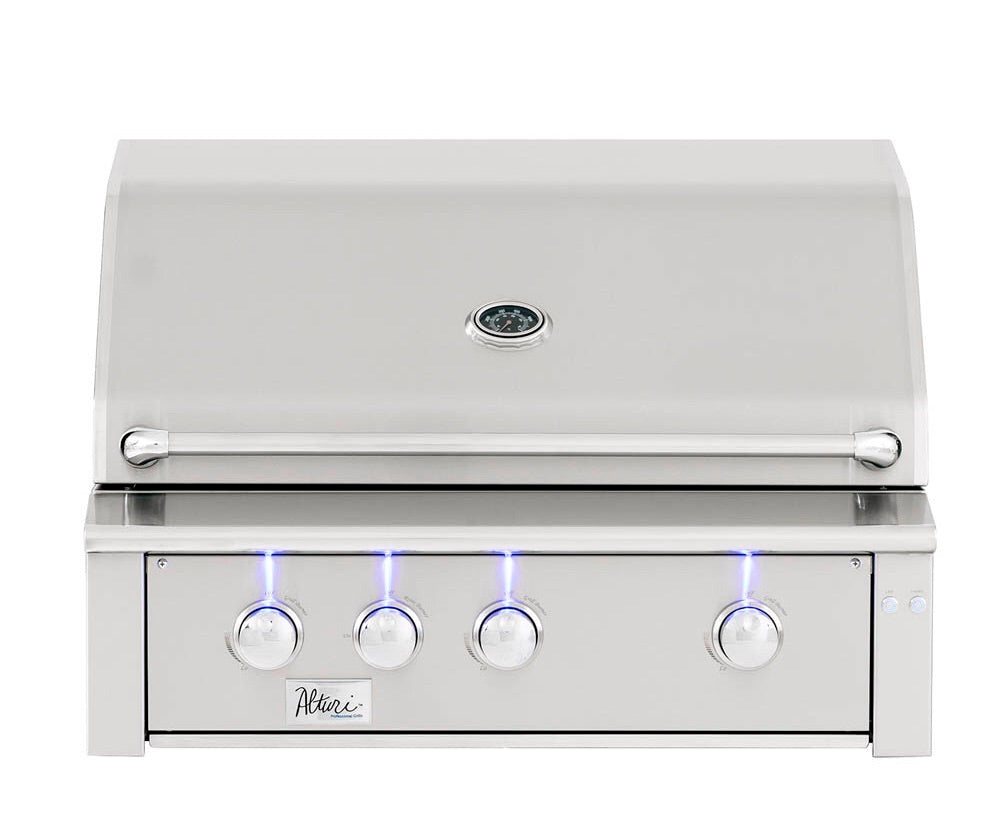 High-quality image of the Summerset Alturi 36" Built-in Grill showcasing its sleek stainless steel design and advanced features.