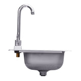 Summerset stainless steel drop-in sink highlighting the 6-inch deep basin and easy installation features.