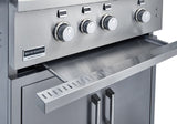 Close-up of Broilmaster Built-In Stainless Steel Gas Grill 26" showcasing stainless steel burners.
