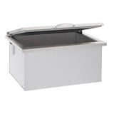 Summerset 28x26" 2.7C Drop-in Cooler with heavy-duty stainless steel hinges, perfect for entertaining.