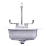Lifestyle image of the Summerset stainless steel sink set up in a modern outdoor kitchen.