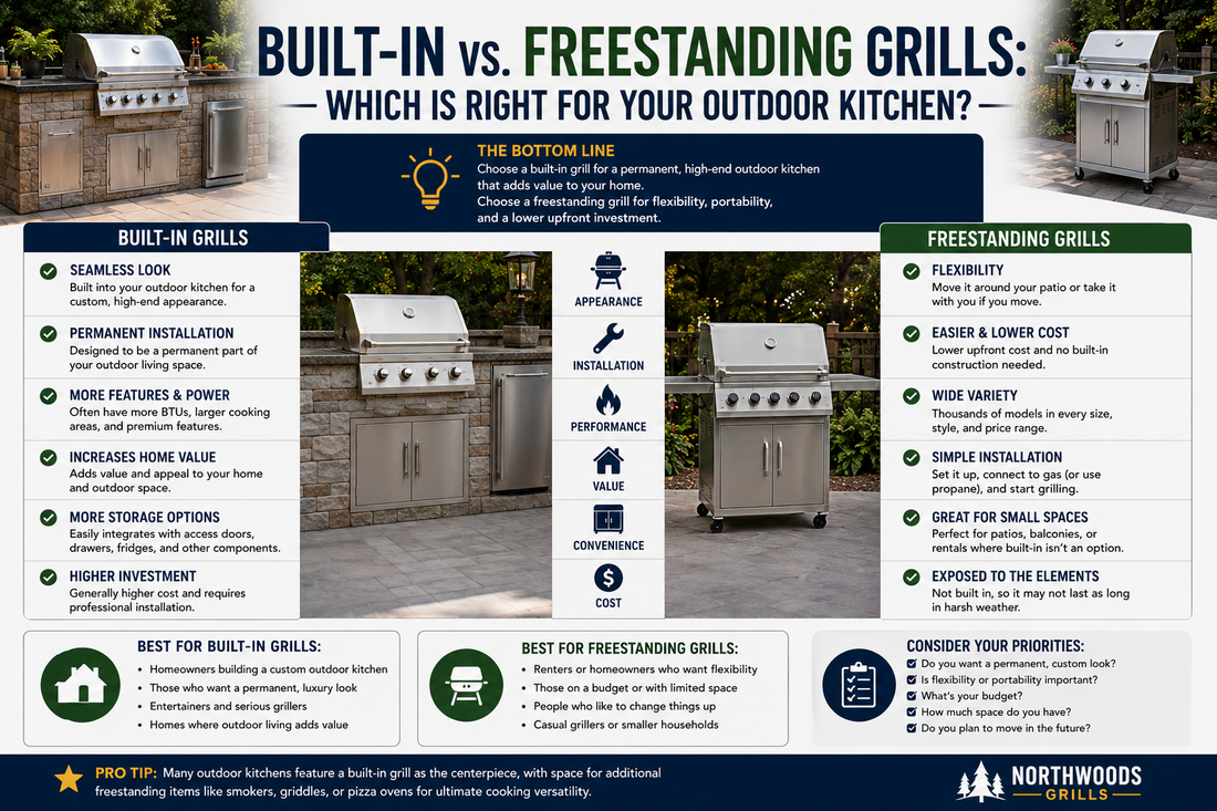 Built-In vs. Freestanding Grills: Which Is Right for Your Outdoor Kitchen?