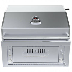 Sunstone® Series 30” Gas Burners Hybrid Single Zone Charcoal/Wood Burning w/Infra-Red Burner Built-In Grill