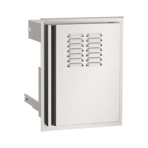 American Outdoor Grills 14" Single Access Door with Tank Tray AOG14TR - Louvered, 304 Stainless Steel