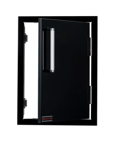 Bonfire Single Vertical Door 17" x 24" Black - durable outdoor kitchen door made of high-quality stainless steel.
