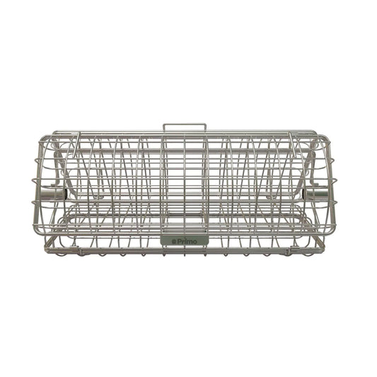 Primo 3-sided rotisserie basket for wings, vegetables and small cuts on the Primo rotisserie