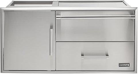 Coyote 42" Access Door, Storage and Warming Drawer Combo C3-CDWD