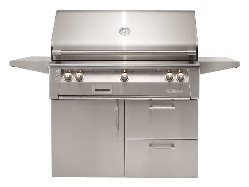 Alfresco XE-42CD 42-inch deluxe grill cart with door and double drawer