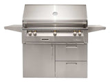Alfresco XE-42CD 42-inch deluxe grill cart with door and double drawer
