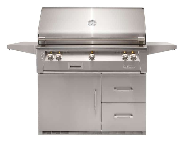 Alfresco ARXE-42C 42-inch refrigerated grill cart with grill head
