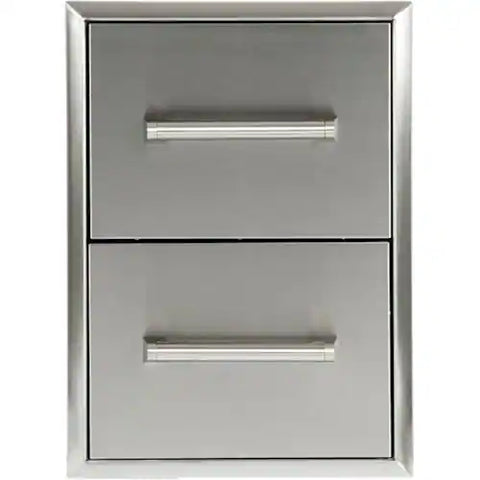 Coyote Two-Drawer Cabinet C3-2DC - Built-In Outdoor Kitchen Storage