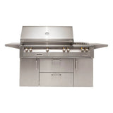 Alfresco ALXE 56" Freestanding Cart Grill ALXE-56C - 3 Burners, 304 Stainless Steel with Rotisserie