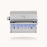 American Made Grills Ovation 42-inch hybrid built-in grill — with the hood closed