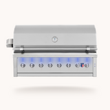 American Made Grills Ovation 54-inch hybrid built-in grill — with the hood closed