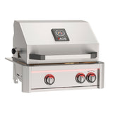 American Outdoor Grills 24 Inch Built-In Natural Gas Grill with Lights and Back Burner