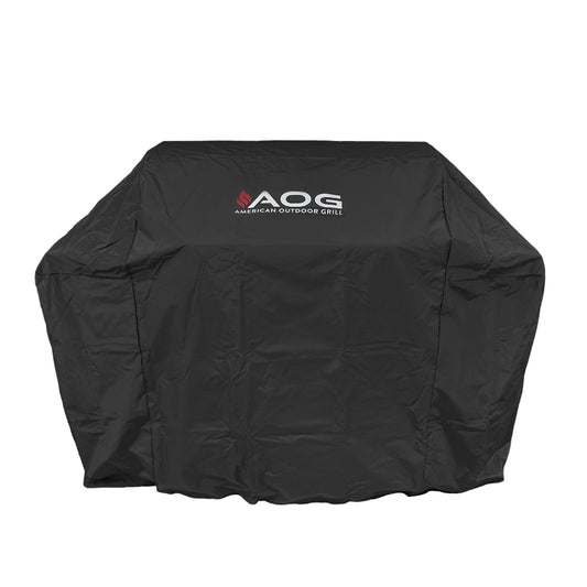 American Outdoor Grill (AOG) black cover for a 30-inch grill cart with AOG logo on a white background