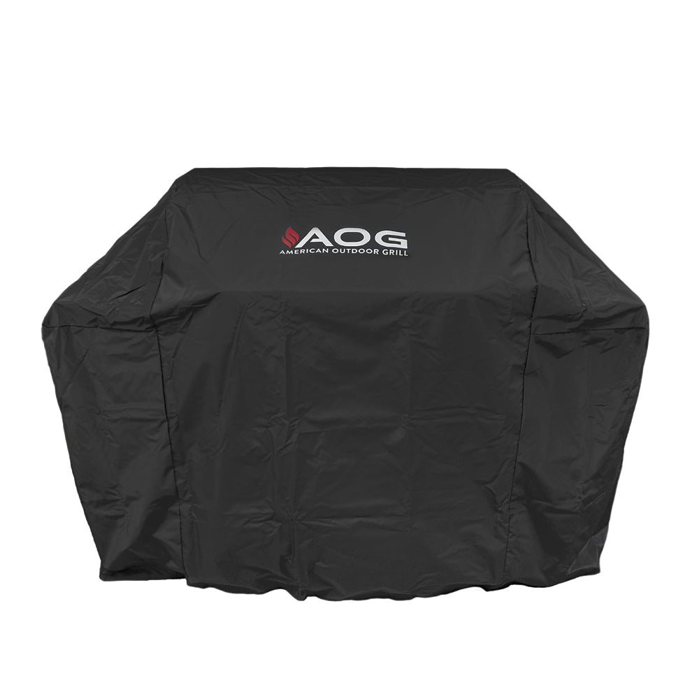 American Outdoor Grill (AOG) black cover for a 30-inch grill cart with AOG logo on a white background
