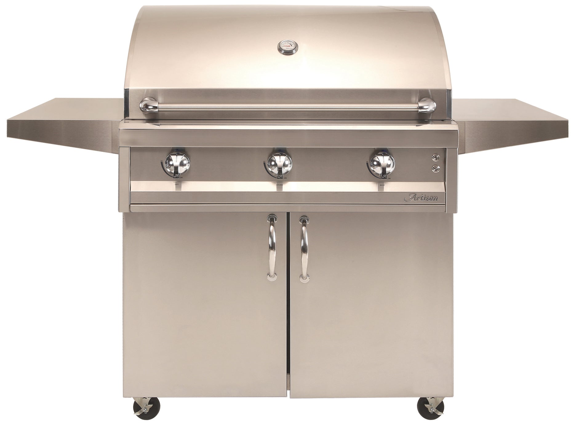 Artisan Series 36-inch freestanding cart gas grill ART-36C with three burners in 304 stainless steel