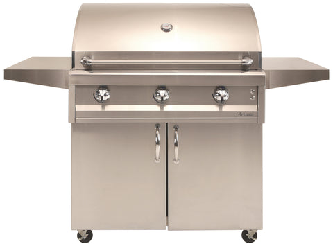 Artisan Series 36" Freestanding Cart Grill ART-36C - 3 Burners, 818 Sq In, 304 Stainless Steel