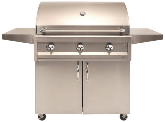 Artisan Series 36" Freestanding Cart Grill ART-36C - 3 Burners, 818 Sq In, 304 Stainless Steel