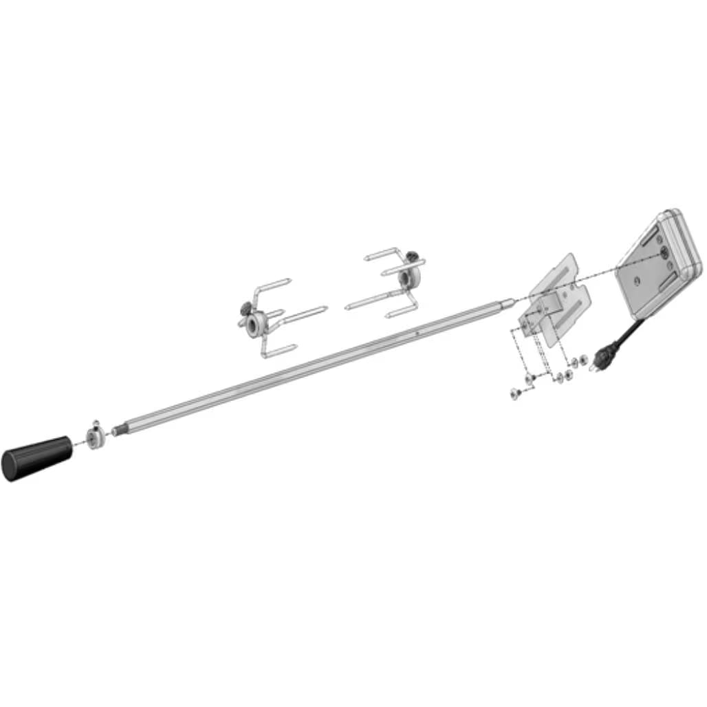 Artisan 36-inch rotisserie kit with motor, spit and forks ART-ROT36