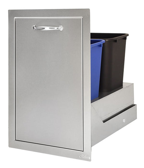 Artisan 20" Roll-Out Double Trash Drawer ARTP-TC2-20SC - 304 Stainless Steel