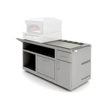 Alfresco deluxe pizza oven prep cart AXE-PZA-PPC with insulated ice drawer and folding side table