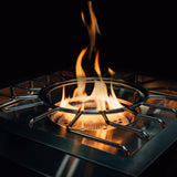 Atlas Power Burner outer ring firing at 36,000 BTU with tall flames
