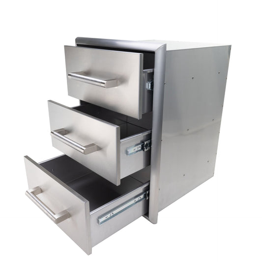 Coyote 18" Outdoor Kitchen Three-Drawer Storage