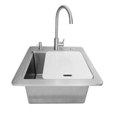 Coyote 21" Sink with Faucet, Drain and Soap Dispenser C3SINKF21