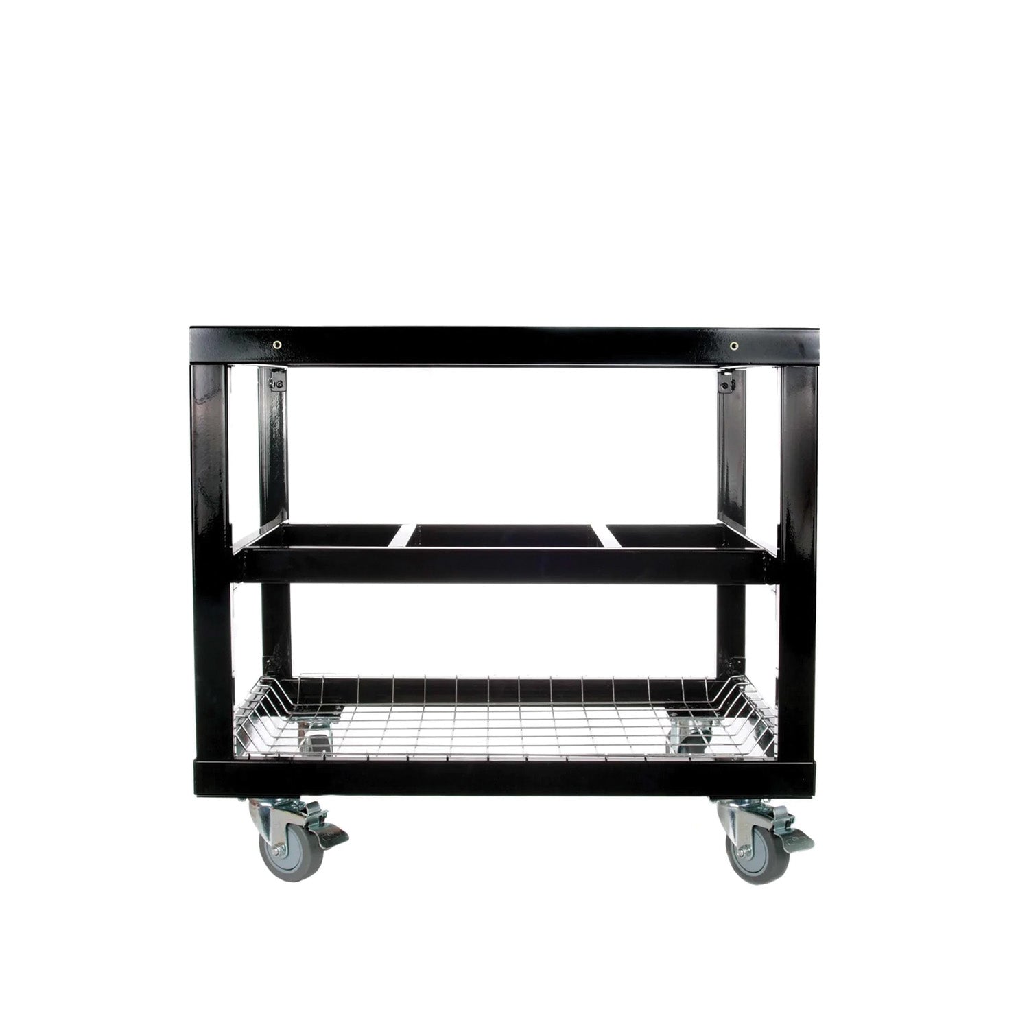 Primo cart base with storage basket for Oval X-Large and Large ceramic grills, rolling steel stand