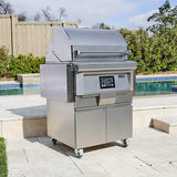 Coyote Touch-Screen Controlled 28" 304 Stainless Steel Freestanding Pellet Grill