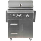 Coyote S-Series 30" 3-Burner Freestanding Grill with RapidSear Infrared Burner and Rotisserie