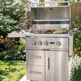 Coyote S-Series 30" 3-Burner Freestanding Grill with RapidSear Infrared Burner and Rotisserie