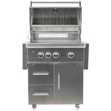 Coyote S-Series 30" 3-Burner Freestanding Grill with RapidSear Infrared Burner and Rotisserie