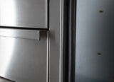 American Made Grills 18-inch deluxe 3-drawer — stainless handle detail