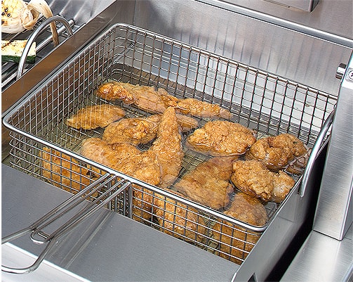 Alfresco AG-SF steamer, fryer and pasta cooker drop-in accessory with fryer basket