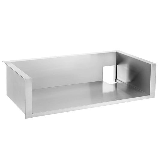 Stainless steel insulated grill liner for a Summerset Sizzler 40-inch built-in grill, on white background