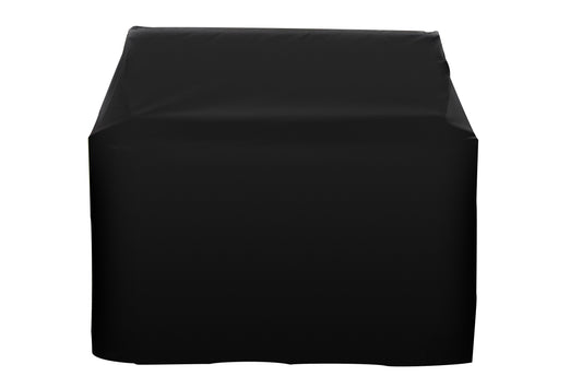 American Made Grills Alturi 42-inch freestanding grill cover fitted over the grill and cart