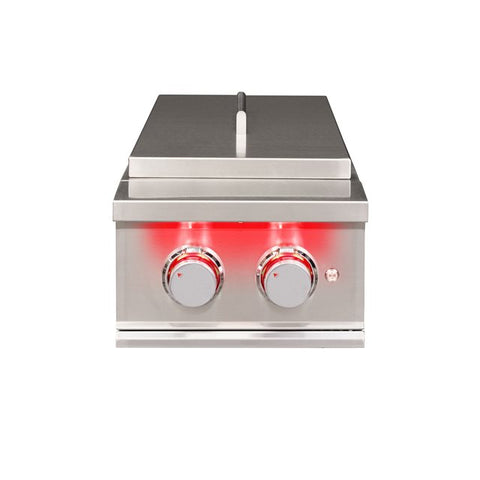 TrueFlame Double Side Burner TFSB2 - 2 Burners, 24,000 BTUs, 304 Stainless Steel
